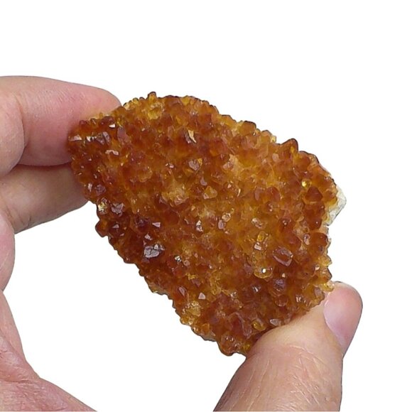 Brazilian Citrine Druzy Honey Tone Crystal In Matrix - Picture 3 of 5